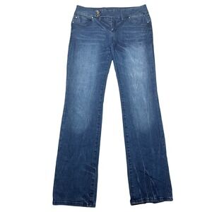 Virgin Only VO Jeans Womens 11 Blue Denim Bootcut Low Rise Embellished Y2K Style